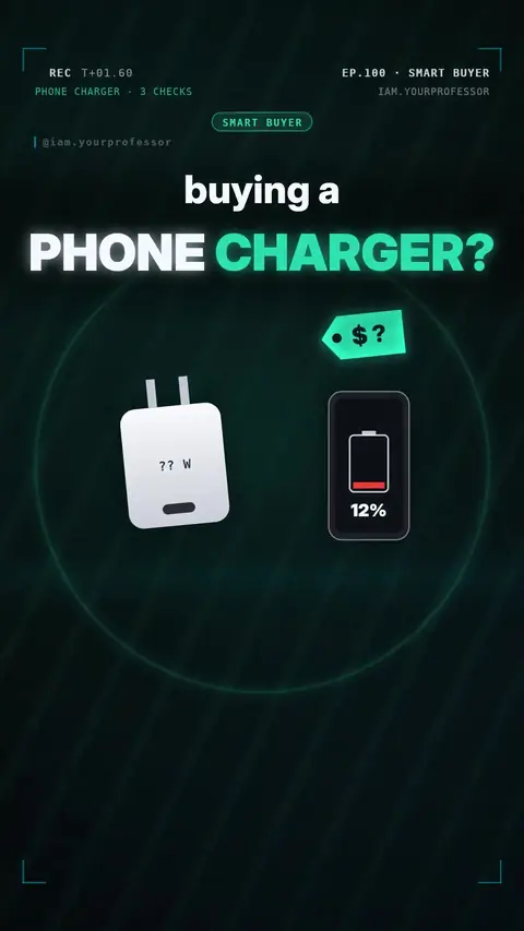 Cover of the lesson: Smart Buyer #4: Phone charger — watts, USB PD and why the cable matters