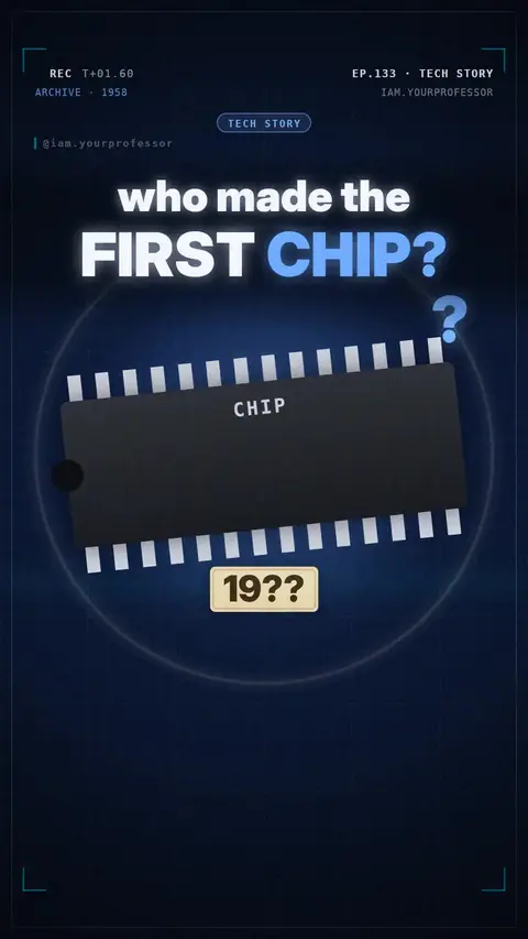 Cover of the lesson: Tech Story #4: The first chip — Jack Kilby, 1958