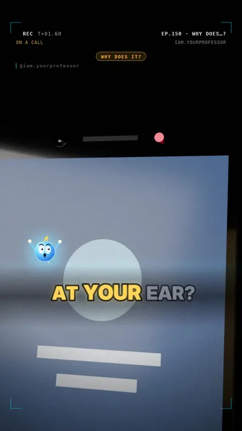 Cover of the lesson: Why does…? #12: Why does your phone screen turn off at your ear?