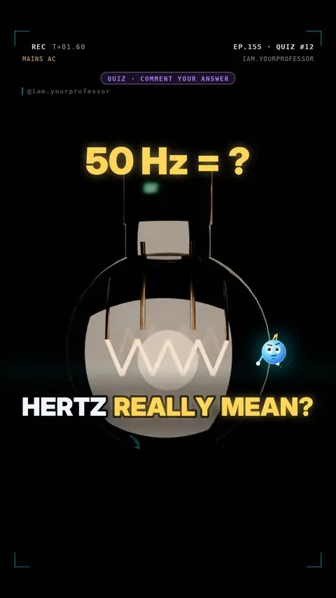 Cover of the lesson: Quiz #12: What does 50 Hz mean?