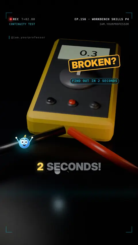 Cover of the lesson: Workbench Skills Part 4: Continuity beep — find a broken wire