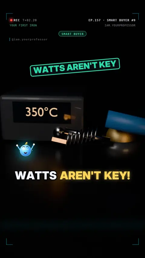 Cover of the lesson: Smart Buyer #9: Your first soldering iron — temperature control beats watts