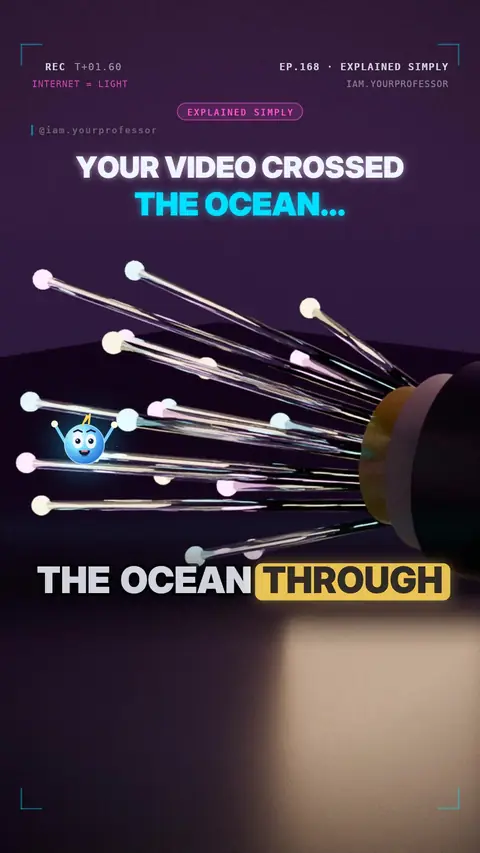 Cover of the lesson: Explained Simply #9: How does the internet travel through glass?