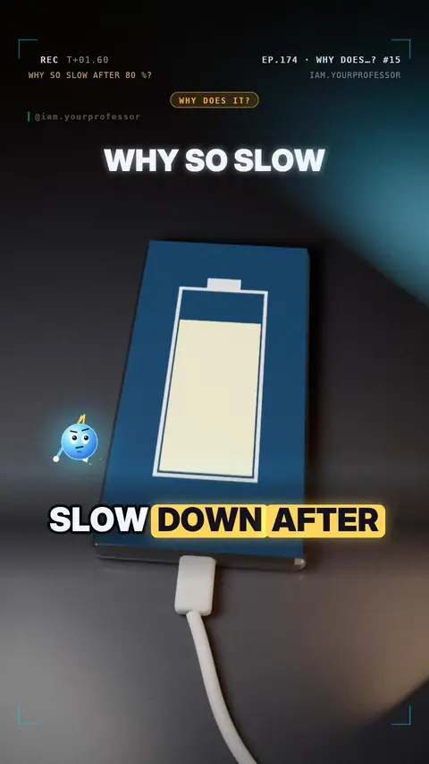 Cover of the lesson: Why does…? #15: Why does your phone charge slower when it's almost full?