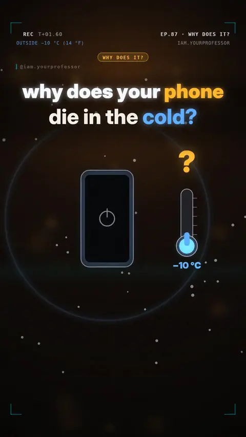Cover of the lesson: Why does your phone battery die faster in the cold?