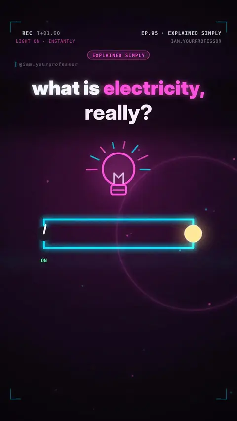 Cover of the lesson: What is electricity, really?